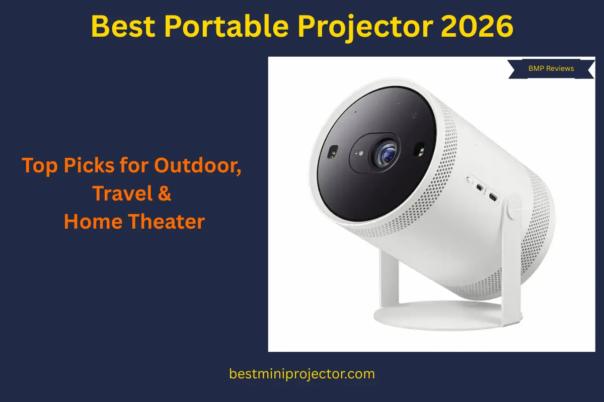 A bright portable projector setup for living rooms, outdoor movies, gaming, and shared screens in 2026.