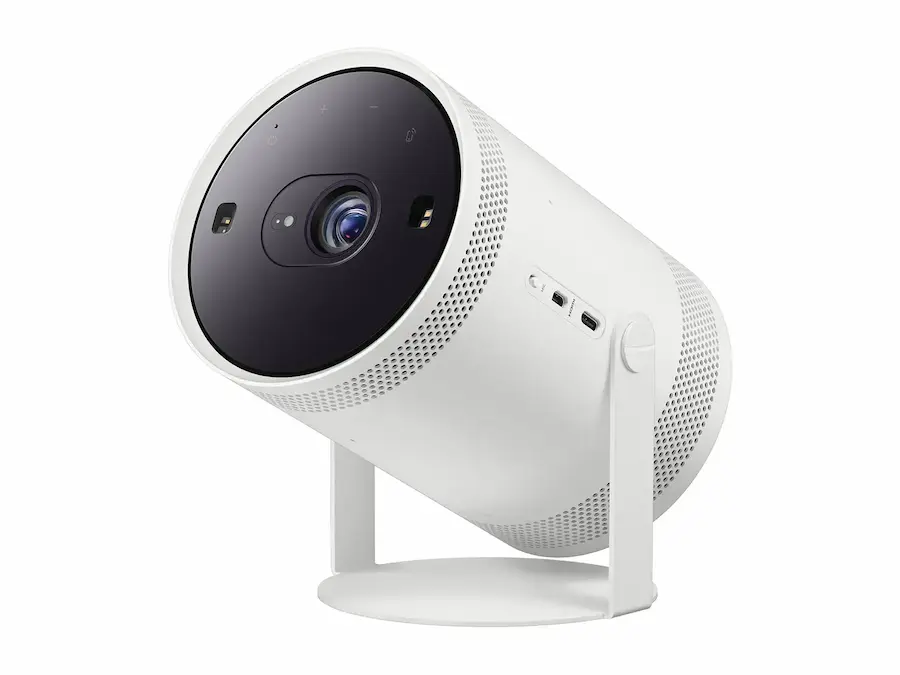 Samsung The Freestyle 2nd Gen portable projector, 360-degree rotating stand